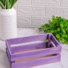 Ящик деревянный 24х13хh8см сиреневый