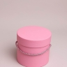 Коробка цилиндр набор из  3шт d18хh17 - d13-h12см со шнурком розовый