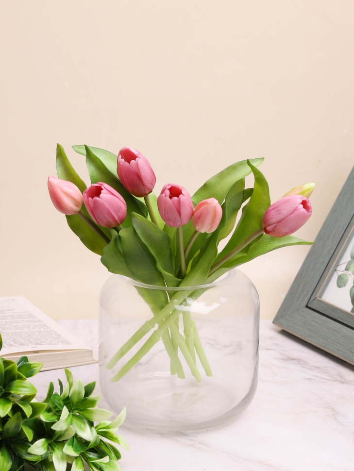 Ваза стекло h15 d10см К 170 прозрачный