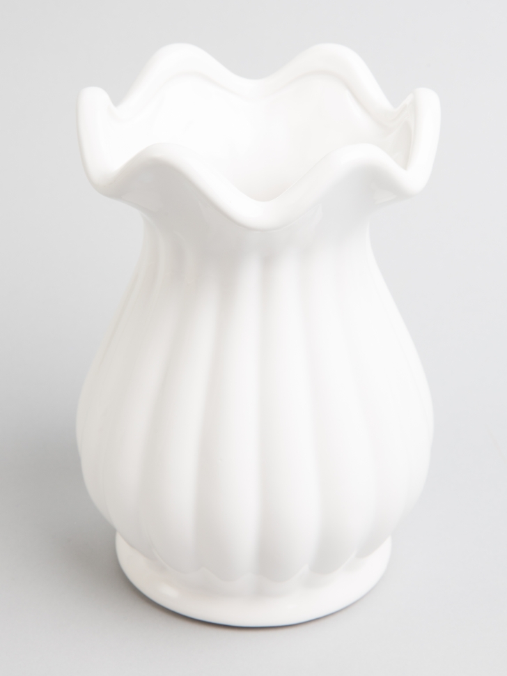 Ваза керамика 21х12см W627 белый Ваза керамика 21х12см W627 белый