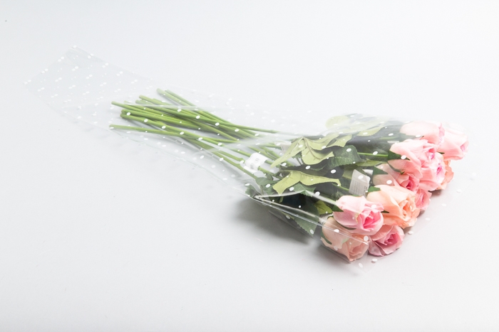 Пакет цветочный Конус 36/80 Супер рисунок/рисунок горох 50 шт