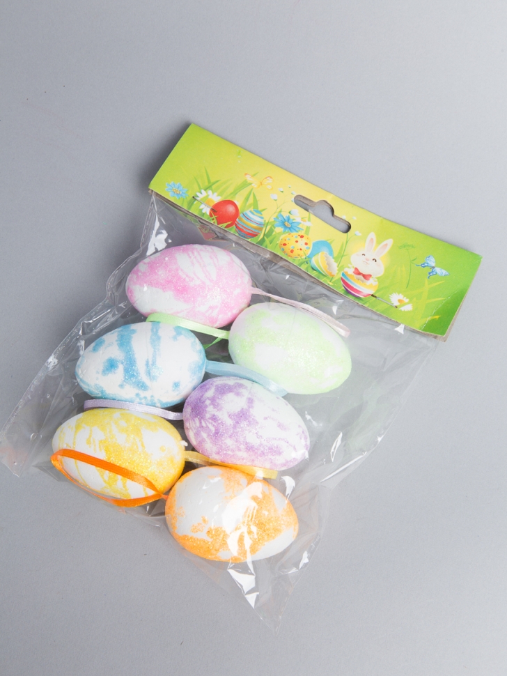 Подвеска Яйцо набор из 6шт 6х4см CN22102514 Подвеска Яйцо набор из 6шт 6х4см CN22102514