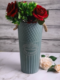 Кашпо ведро с веревочными ручками 40х21х14см CN22102714