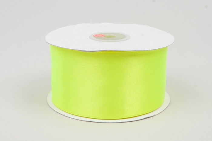 Лента атласная 50мм х 30м К салатовая неон Лента атласная 50мм х 30м К салатовая неон