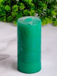 Свеча пенек d63х h150мм зеленый