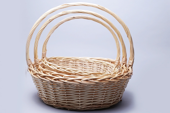 Корзина плетеная (ива) 3шт 57х50хH19/51см YS-6-6 натуральный