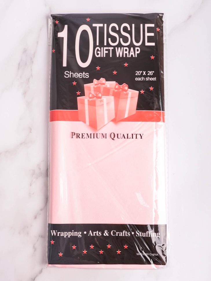 Бумага тишью 50х66см,10 лист. светло-розовый Бумага тишью 50х66см,10 лист. светло-розовый