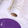 Бумага белая крафт 50г/м2, 70см x 10м Пушкинские строки, золото