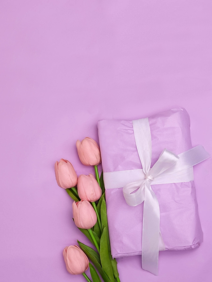 Бумага тишью  50х66см,10 лист. сиреневый светлый