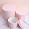 Коробка цилиндр набор из 3шт К d20хh22 - d13,5хh13см пудровый Коробка цилиндр набор из 3шт К d20хh22 - d13,5хh13см пудровый