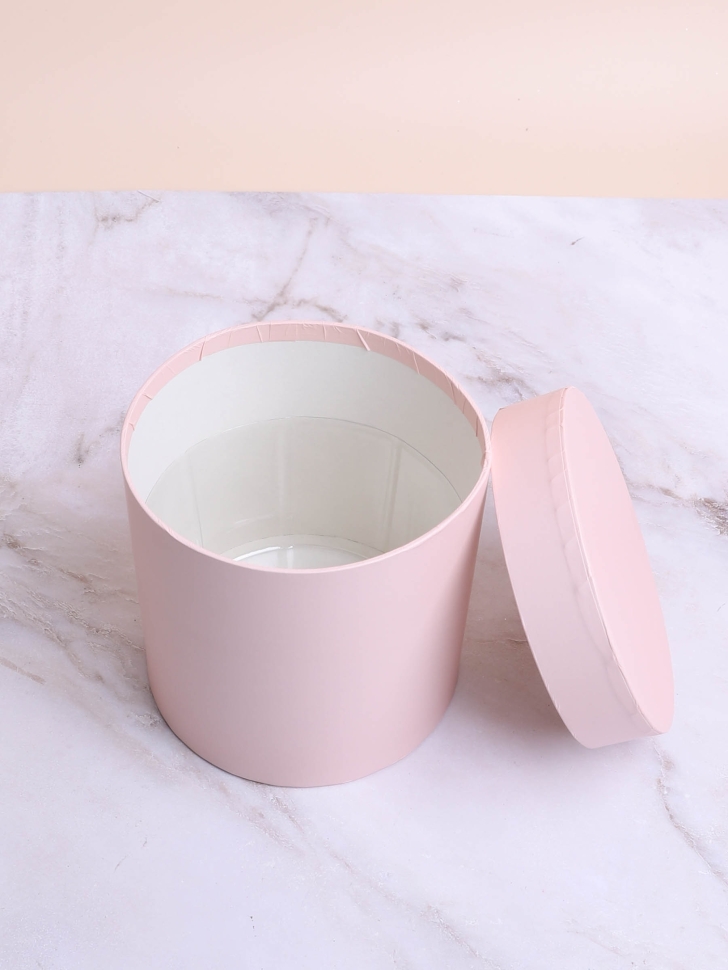 Коробка цилиндр набор из 3шт К d20хh22 - d13,5хh13см пудровый Коробка цилиндр набор из 3шт К d20хh22 - d13,5хh13см пудровый