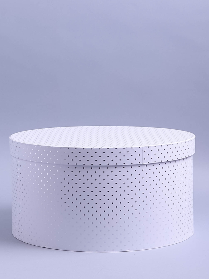 Коробка шляпная d15,3хh8,7см K867 точка белый Коробка шляпная d15,3хh8,7см K867 точка белый
