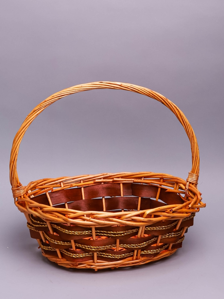 Корзина плетеная (ива) 46х36х41см L-28-4 коричневый