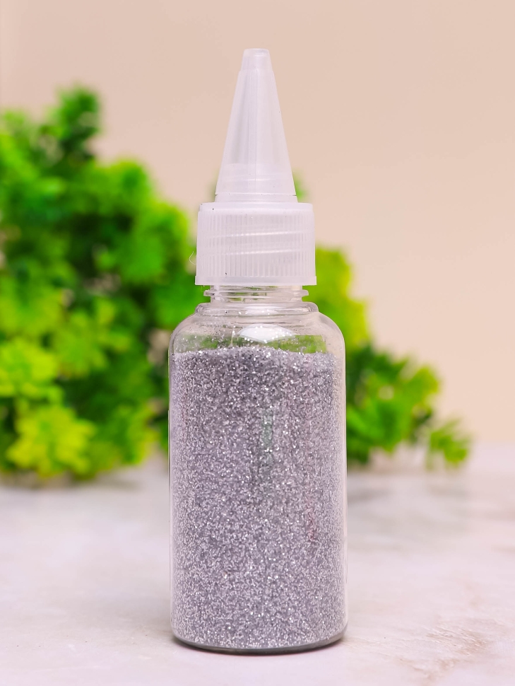 Блестки 20г К с дозатором серебряные Блестки 20г К с дозатором серебряные