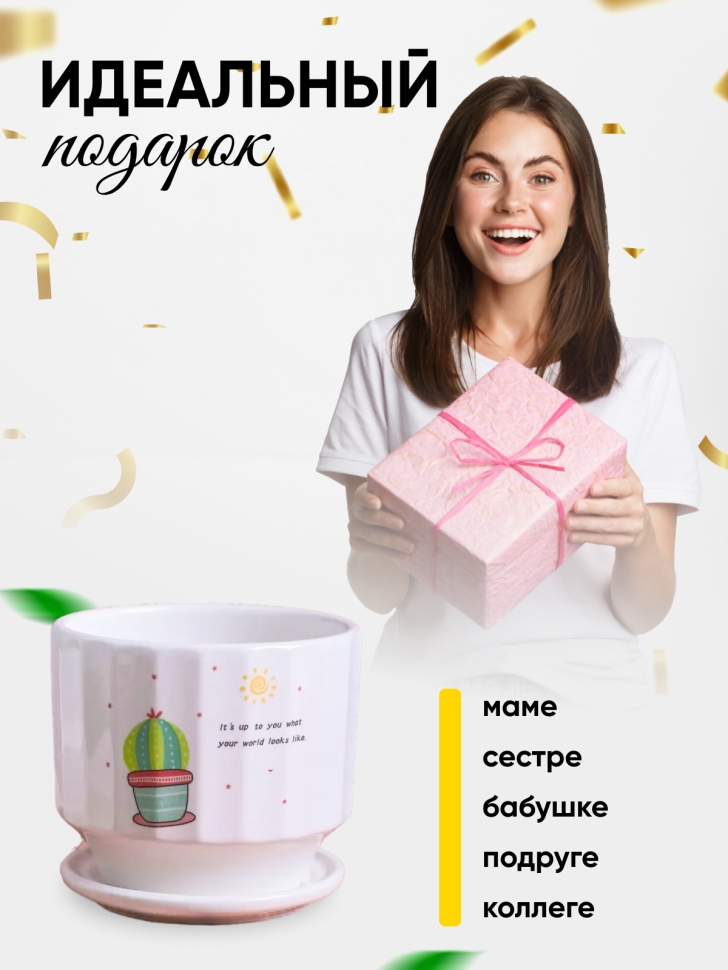 Кашпо керамика 14х14х13см TX5480034 кактус 2 Кашпо керамика 14х14х13см TX5480034 кактус 2