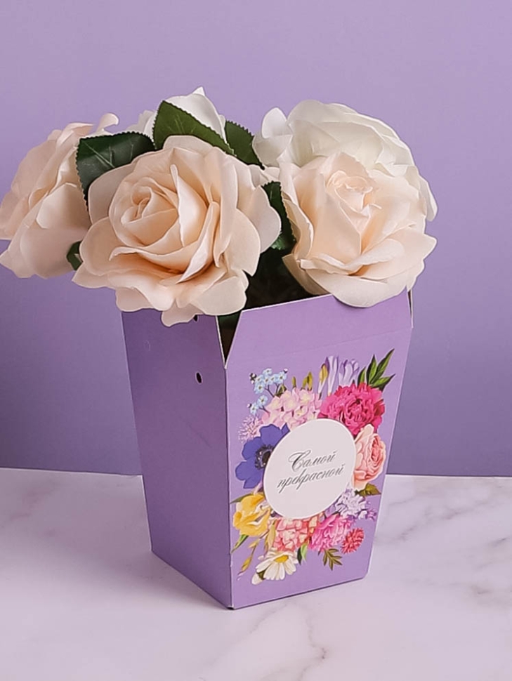 Плайм пакет H150 D120/90 Романтика Цветы на фиолетовом Плайм пакет H150 D120/90 Романтика Цветы на фиолетовом