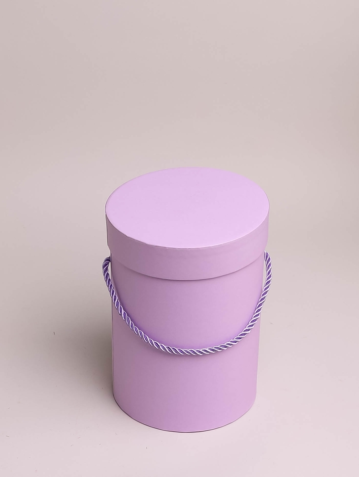 Коробка цилиндр набор из  2шт d15хh20 - d13-h18см сиреневый