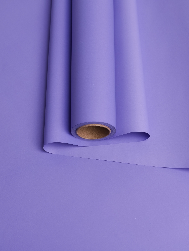Пленка матовая  Пастель 58см х 10м на втулке, сиреневый классик