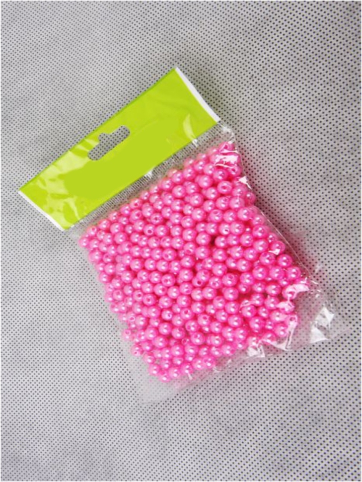 Бусинки  6мм П ярко-розовые