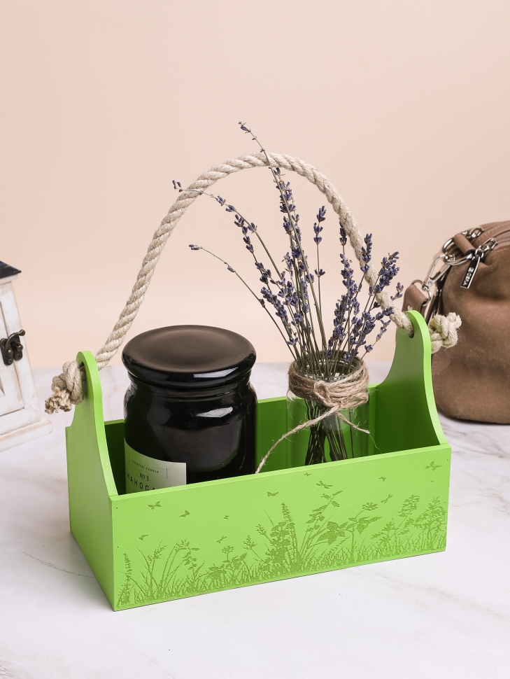 Ящик Ботаника H24,5/8.3х24,5х12,5см № 1 салатовый