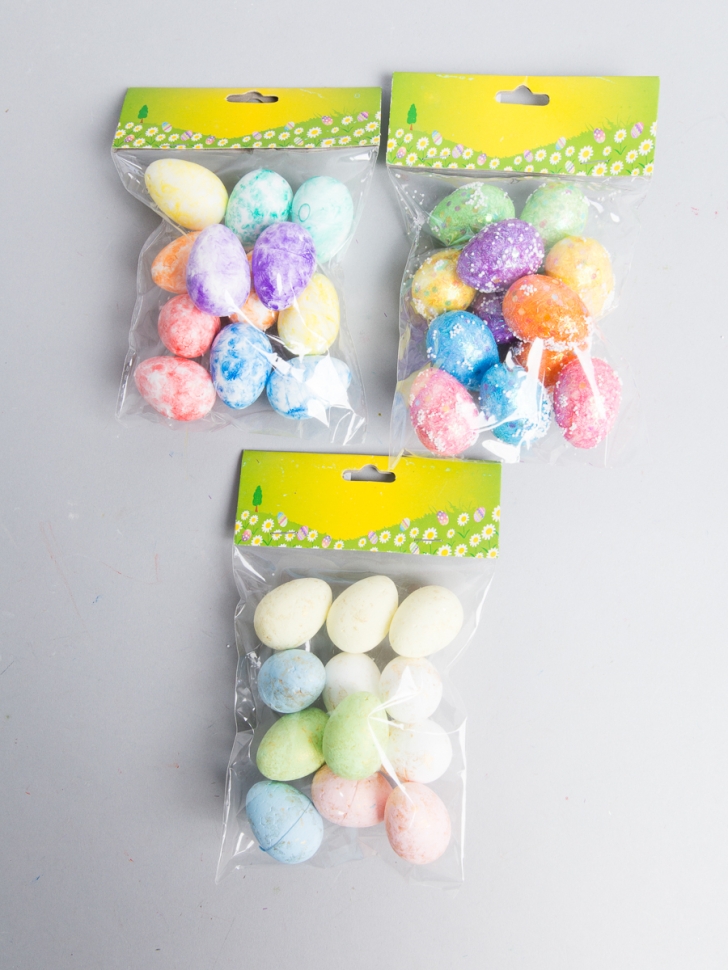 Яйцо набор из 12шт 4х3см микс