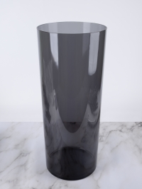 Ваза пластиковая прозрачная трубка H50 х D20см серый