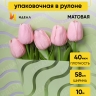 Пленка матовая Премиум 60см х 10м Волна прозр/фисташковый Пленка матовая Премиум 60см х 10м Волна прозр/фисташковый