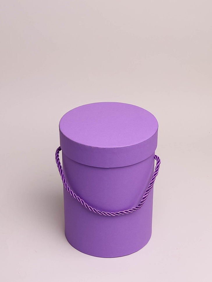 Коробка цилиндр набор из  2шт d15хh20 - d13-h18см фиолетовый