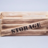 Ящик деревянный интерьерный 40х20х12см  "Storage" веревочные ручки экзотик