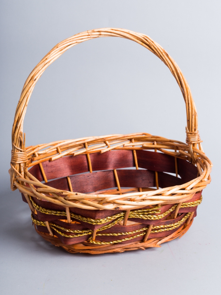 Корзина плетеная (ива) 32х24х32см L-28-4 коричневый