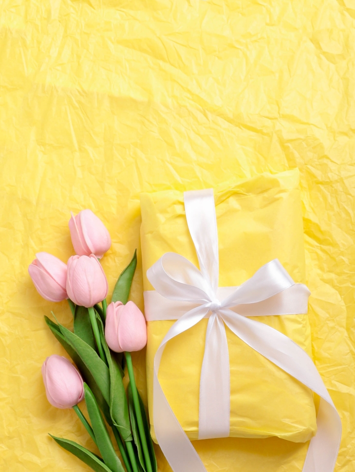 Бумага тишью 50х66см,10 лист. желтый Бумага тишью 50х66см,10 лист. желтый