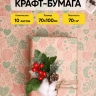 Бумага крафт 70г/м2, 70см x 1м, 10 листов, Новый Год, зеленый/красный Бумага крафт 70г/м2, 70см x 1м, 10 листов, Новый Год, зеленый/красный