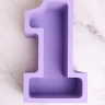 Пенобокс для цветов 29х30х12см Цифры 1 сиреневый