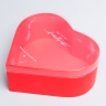 Коробка Сердце 25.2x23x10см с прозрачной крышкой, красная