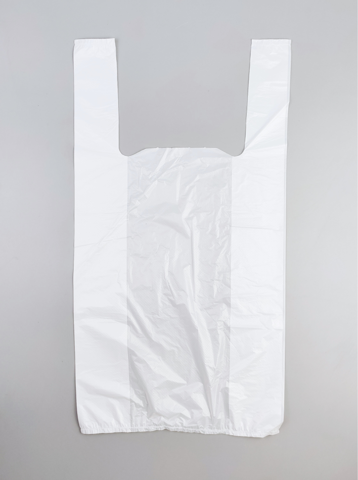 Пакет Майка средний 30*55 без печати белая 14 мк