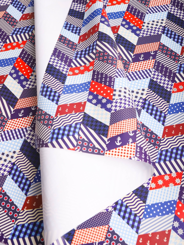 Бумага глянцевая 68х98см, 10 лист Морские лоскутки