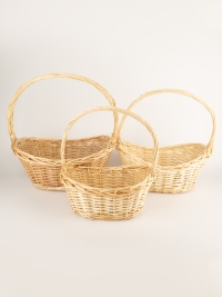 Корзина плетеная (ива) 3шт 43хH31х13/20х45см натуральный