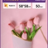 Пленка матовая 58смх58см 10 листов 50мкм РЦ кант Розовое золото, розовый жемчуг Пленка матовая 58смх58см 10 листов 50мкм РЦ кант Розовое золото, розовый жемчуг