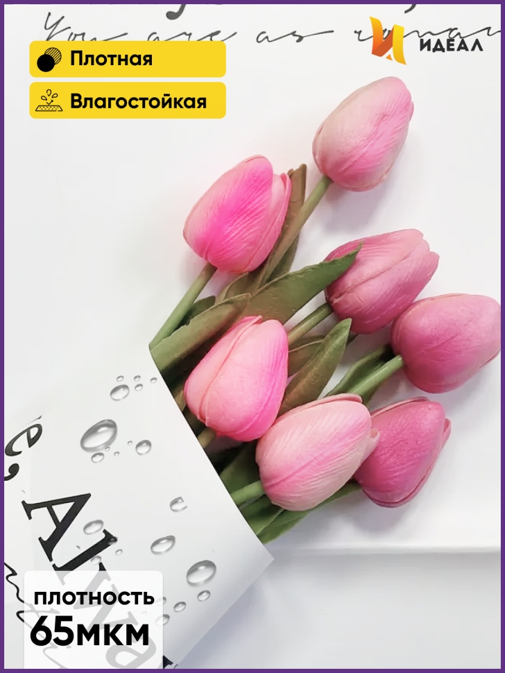 Пленка матовая 50смх58см 10 листов 65мкм РЦ Always have черный на белом Пленка матовая 50смх58см 10 листов 65мкм РЦ Always have черный на белом