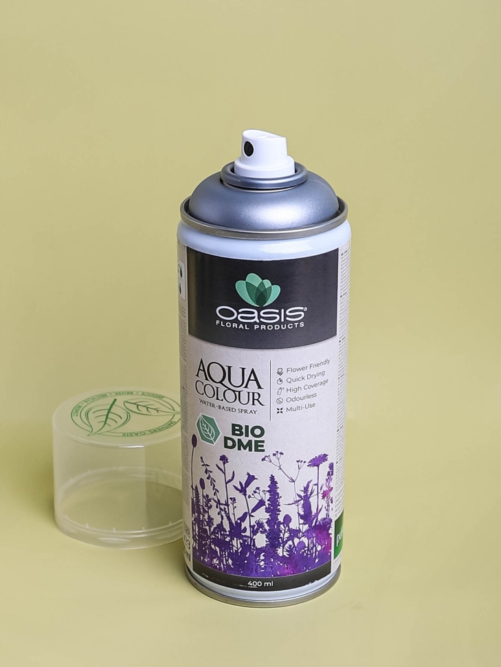Спрей Краска Floralife 400мл Aqua серебро металлик