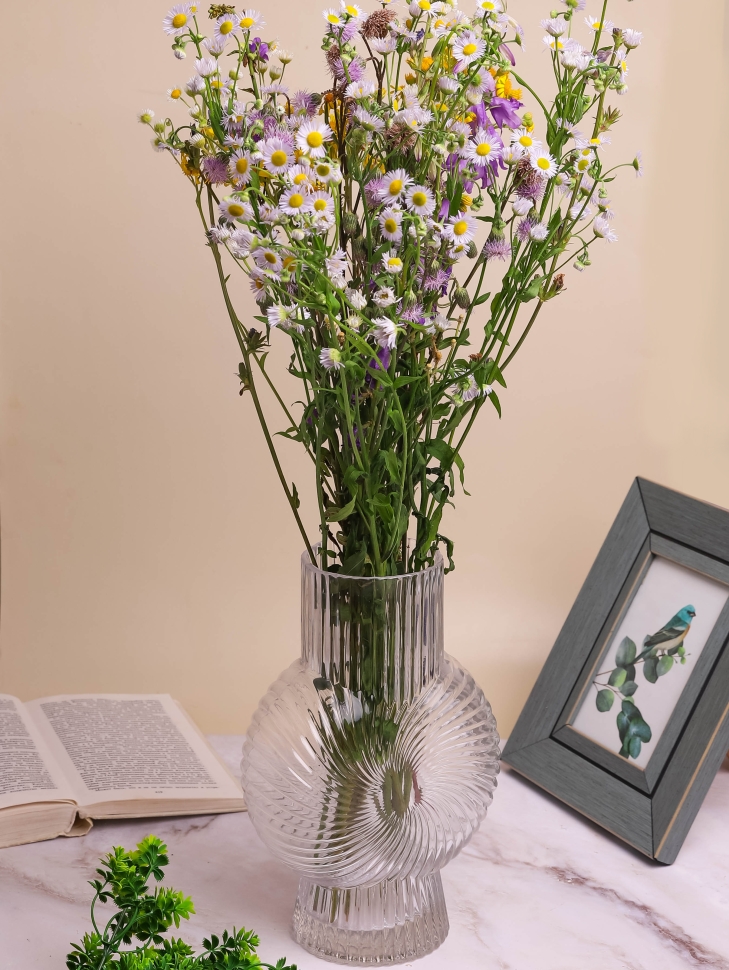 Ваза стекло h25 d16х10см К 289 прозрачный Ваза стекло h25 d16х10см К 289 прозрачный