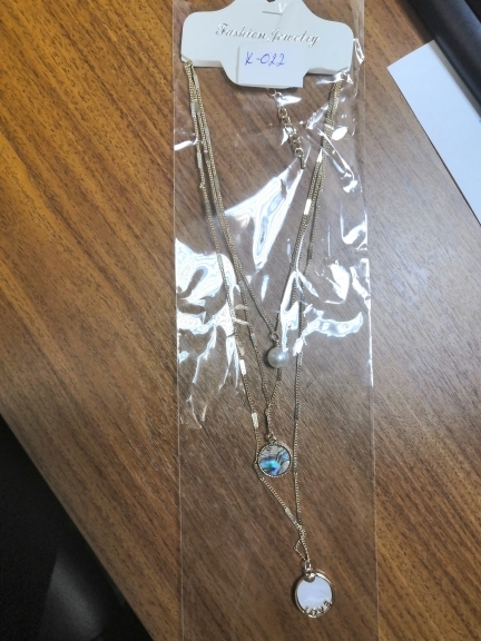 Колье К-022 с подвесками, L26,5см