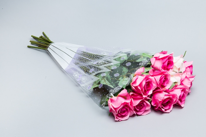 Пакет цветочный Конус 45/50 Одесса цветной рисунок сиреневый 50 шт Пакет цветочный Конус 45/50 Одесса цветной рисунок сиреневый 50 шт