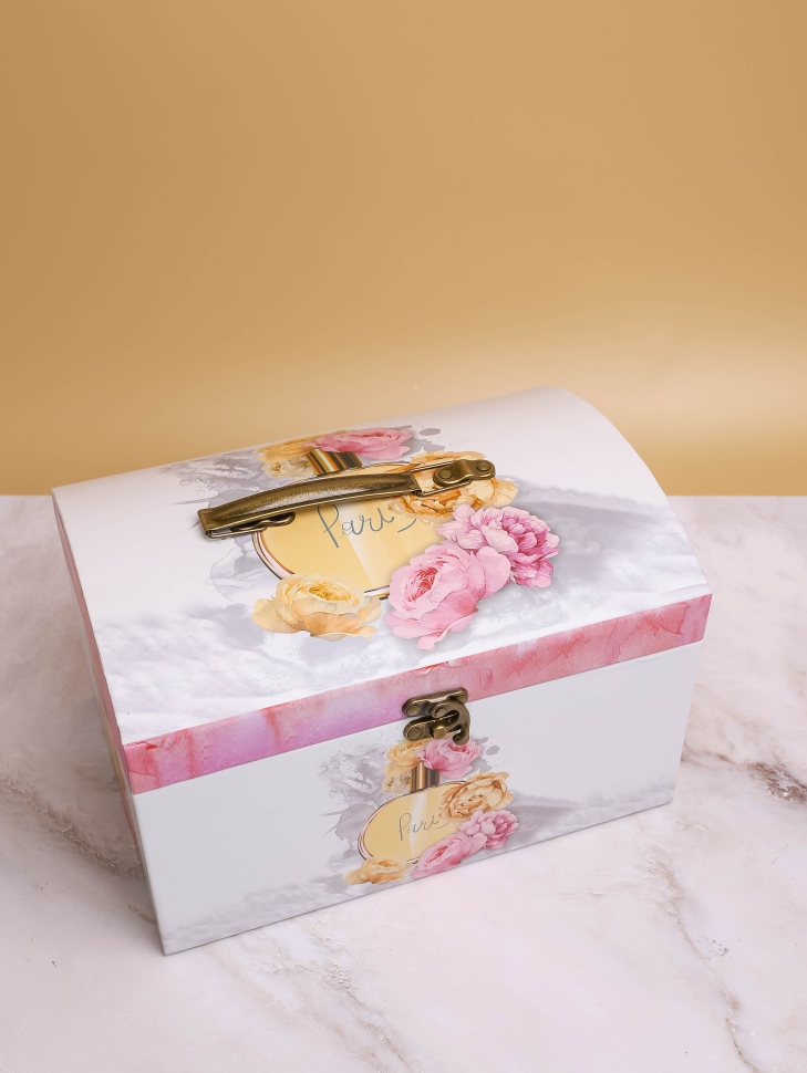 Коробка сундучок 26x18x16,5см Аромат пиона розовый