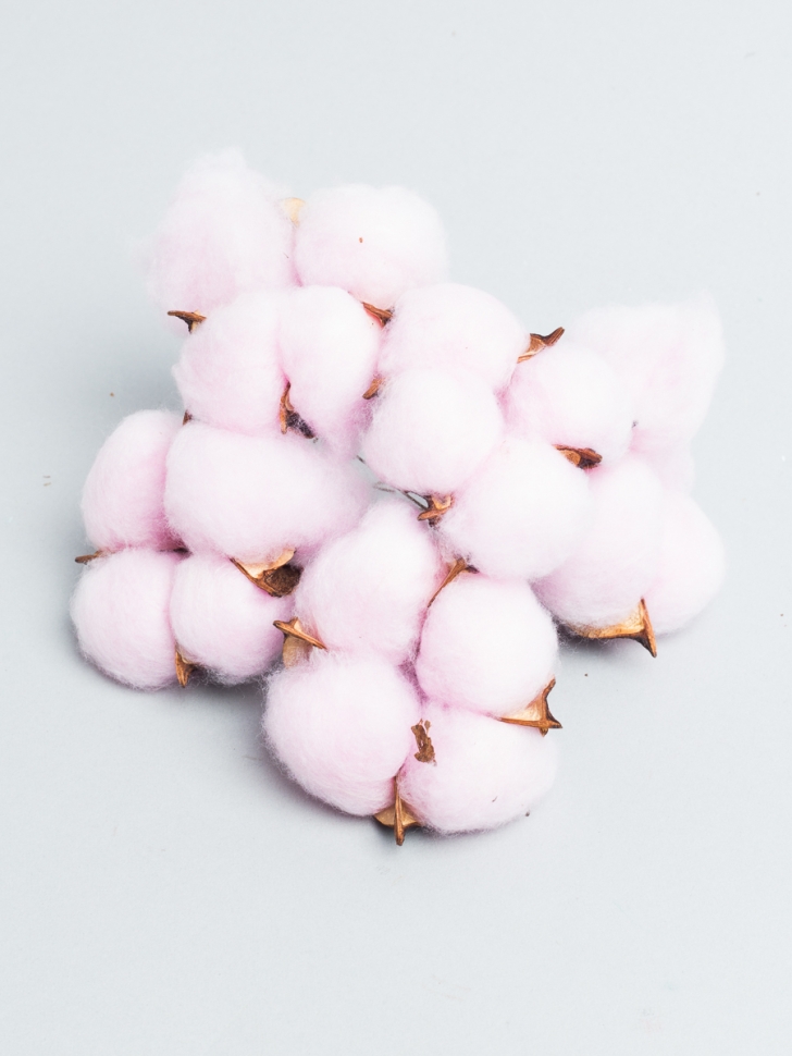 ИЦ Хлопковые коробочки 15шт 5см розовый ИЦ Хлопковые коробочки 15шт 5см розовый