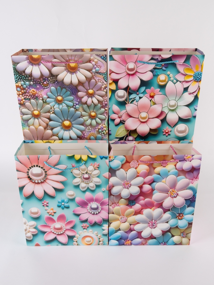 Сумочка Цветы 728-002 26х32x10см микс