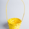 Корзина плетеная бамбук D13x9.5/28см желтая