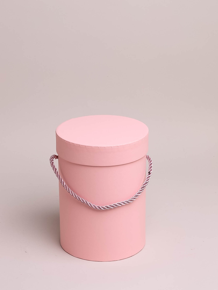 Коробка цилиндр набор из  2шт d15хh20 - d13-h18см розовый персик