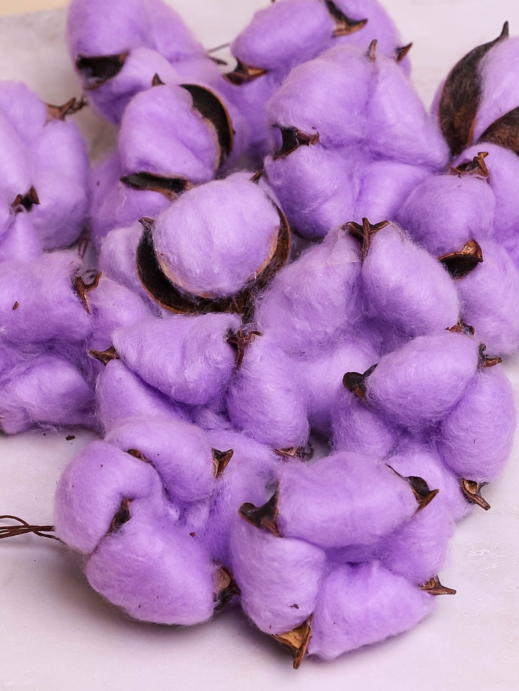 ИЦ Хлопковые коробочки 15шт 5см сиреневый