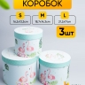 Коробка цилиндр набор из 3шт. 21,2х17см фламинго Коробка цилиндр набор из 3шт. 21,2х17см фламинго